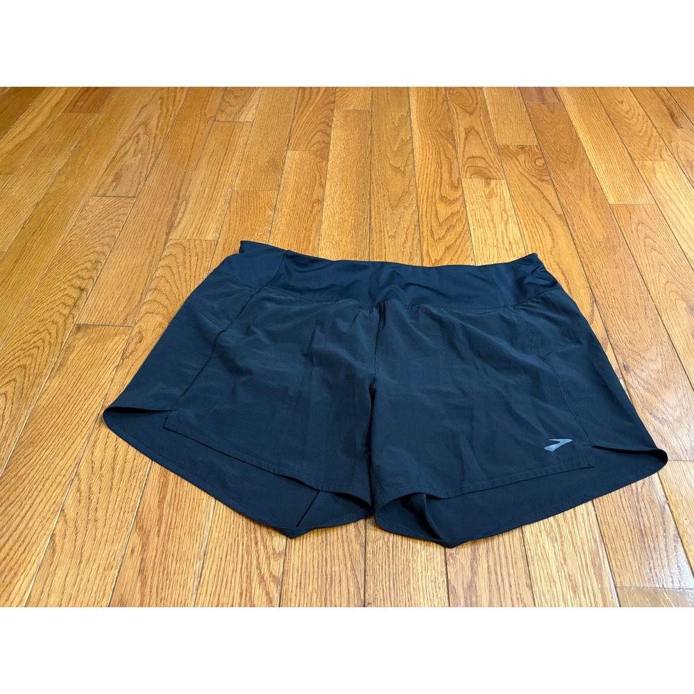 Brooks Chaser 5" Running Shorts Womens XL Black Athletic Workout Liner Pockets